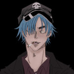 Digital Drawing of 2-D from the band gorillaz.